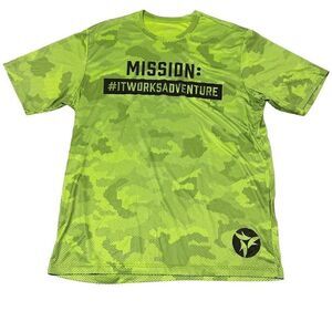 It Works! Green Camo T Shirt Size XL